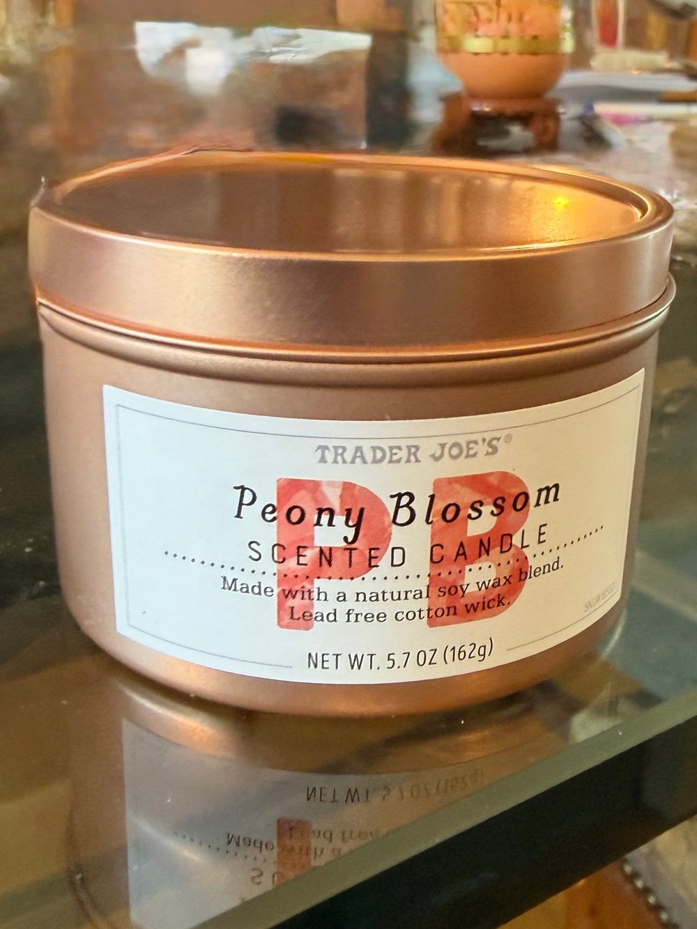 Trader Joe’s Peony Blossom Scented Candle - Picture 1 of 3